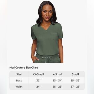 Med Couture Women's V-Neck Scrub Top - NWOT